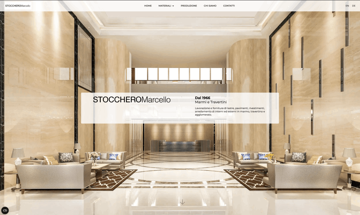 Stocchero Marcello - Produzione e vendita di lastre e lavorati in marmo, granito, travertino e agglomerato.